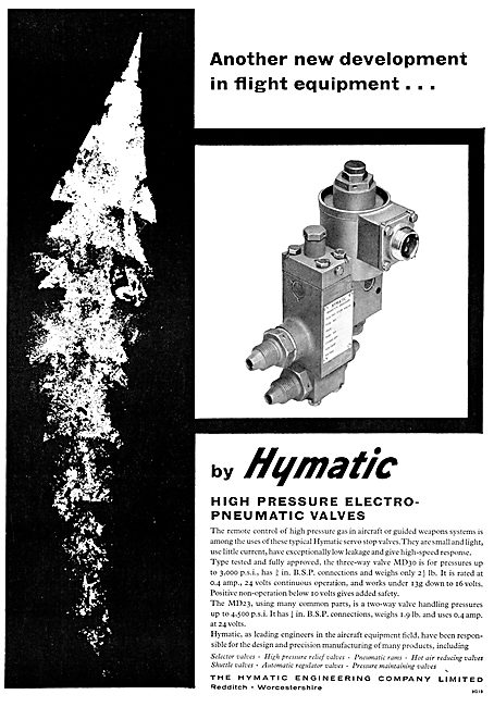 Hymatic High Pressure Electro-Pneumatic Valves                   