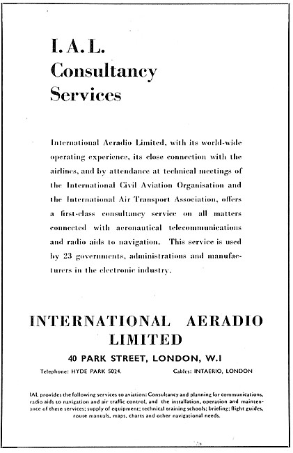 International Aeradio: IAL ATC Control Consoles. IAL Consultancy 