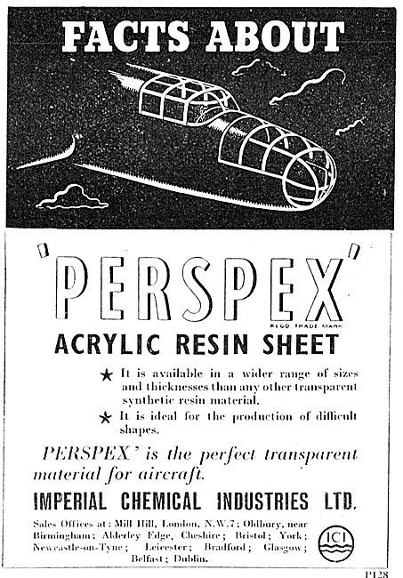 ICI Perspex Acrylic Resin Sheet                                  