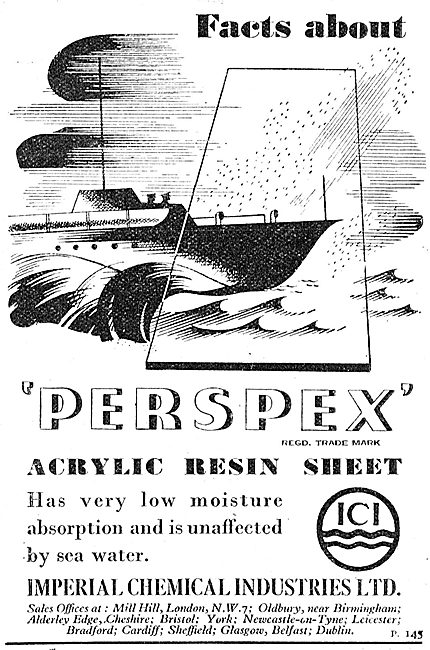 ICI Perspex Acrylic Resin Sheet                                  