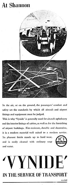 ICI Vynide PVC Coated Fabric For Aircraft Interiors 1949         