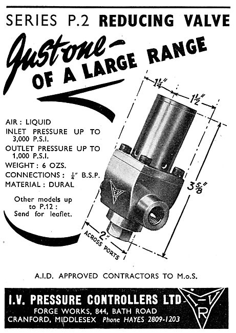 I.V.Pressure Controllers - Valves For Aircraft & Missiles        