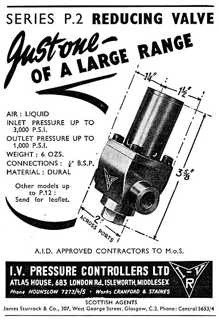 I.V.Pressure Controllers - Valves For Aircraft & Missiles        