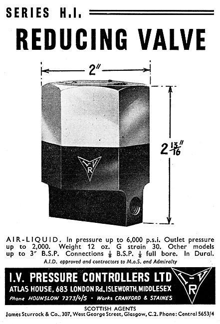 I.V.Pressure Controllers - Valves For Aircraft & Missiles        