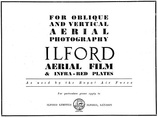 Ilford Air Camera Film & Infra Red Plates 1932                   