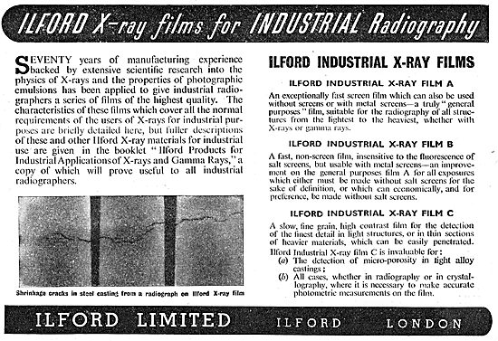 Ilford X-Ray Film For Industrial Radiography                     