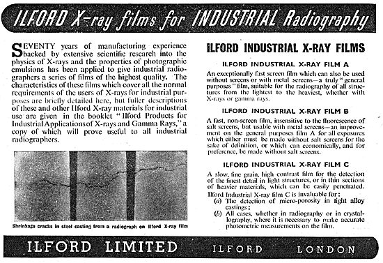 Ilford X-Ray Film For Industrial Radiography                     