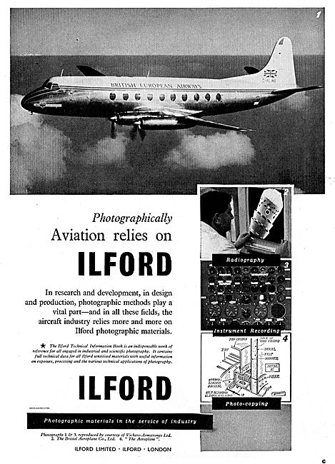 Ilford Photographic Equipment For Aircraft Research & Development