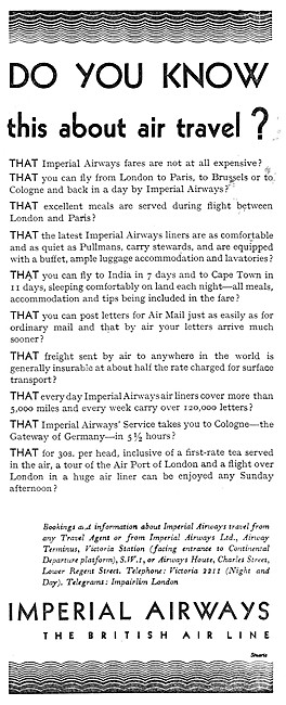 Imperial Airways 1932                                            