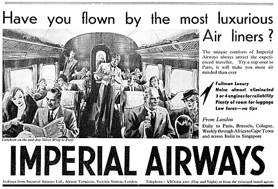 Imperial Airways - Fly The Most Luxurious Air Liners             