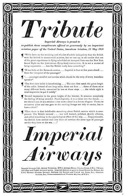Imperial Airways 1938                                            