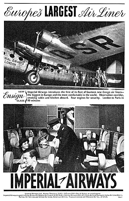 Imperial Airways 1939 Advert                                     