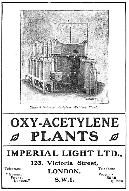 Imperial Light Oxy-Acetylene Plants 1918                         