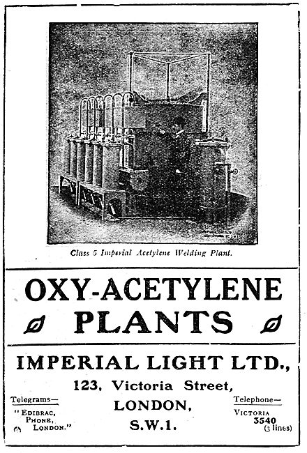 Imperial Light - Oxy-Acetylene Plants - 1919                     