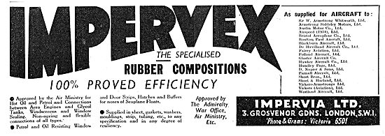 Impervia: Impervex Rubber Compositions For Aircraft Parts        