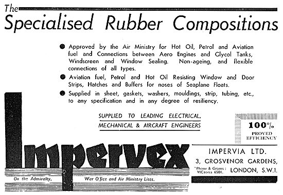 Impervia Impervex Rubber Components For Aircraft                 