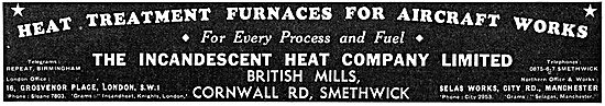 The Incandescent Heat Co - Heat Treatment Furnaces For Aircraft  