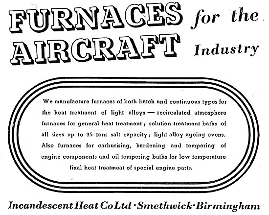 The Incandescent Heat Furnaces For The Aircraft Industry         