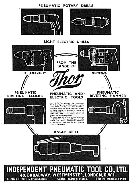 Independent Pneumatic Tool Co : Thor Pneumatic Drills & Riveters 