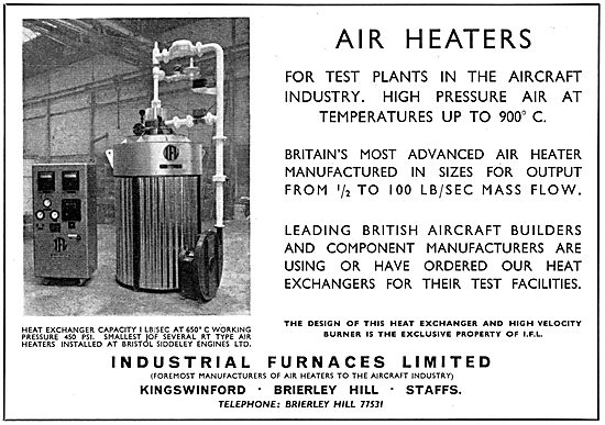 Industrial Furnaces. Air Heaters For Test Plants                 