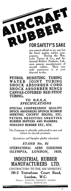 Industrial Rubber Products - Tubes, Cords, Hoses & Buffers       