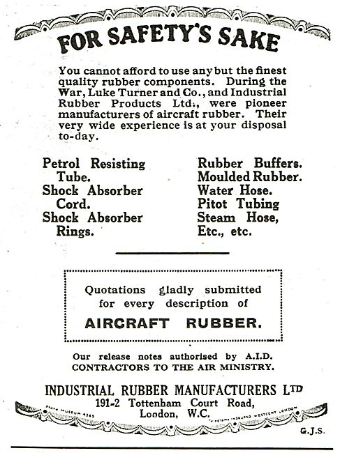 Industrial Rubber Products - Tubes, Cords, Hoses & Buffers       