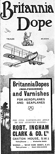 Ingham Clark - Britannia Dope For Aeroplane Fabrics              