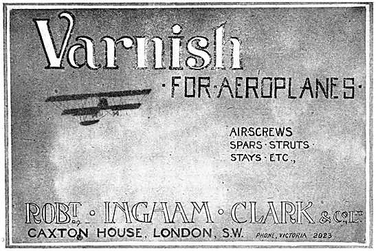 Robert Ingham Clark  Varnishes For Aeroplanes                    