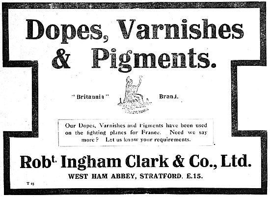 Ingham Clark Britannia Brand Dopes, Varnishes & Pigments         