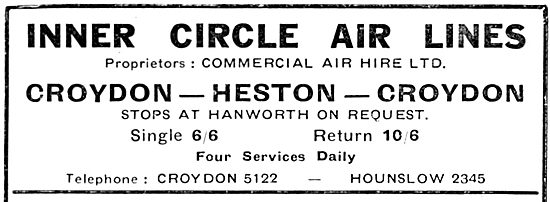 Inner Circle Air Lines : Croydon - Heston                        