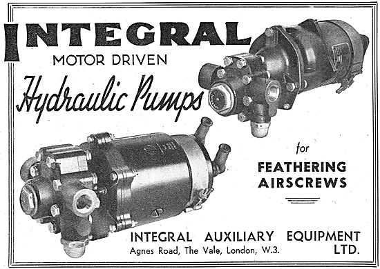 Integral Hydraulic Pumps For Faethering Airscrews                