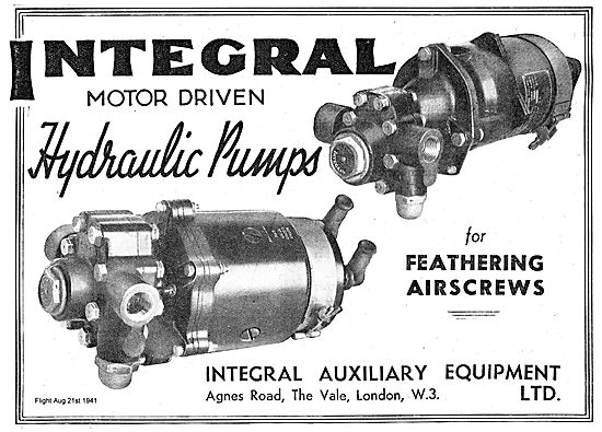 Integral Hydraulic Pumps For Aircraft                            