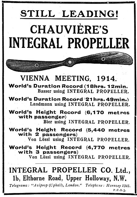 Integral Propellers Still Leading! Vienna Air Meeting Records    