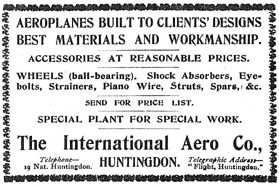 International Aero Co Huntingdon: Aeroplanes Built To Client Spec