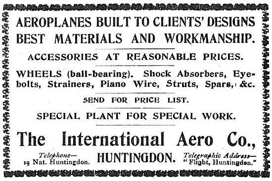 International Aero Co Huntingdon: Aeroplanes Built To Client Spec