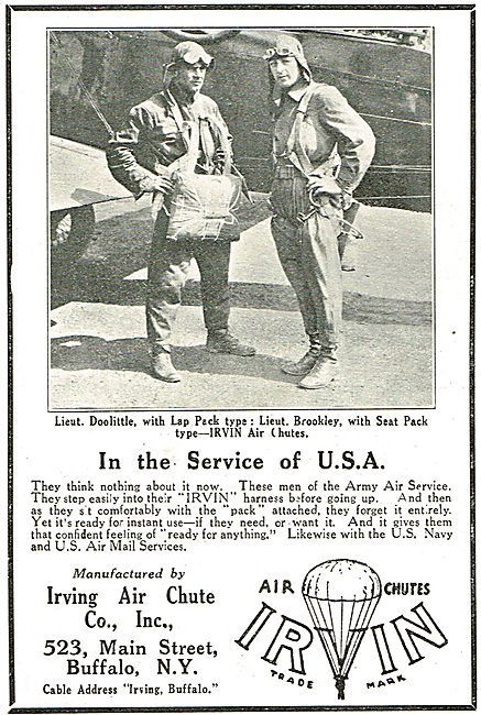 Irvin: In The Service Of The USA. Lieut Dolittle Uses Lee Pack...