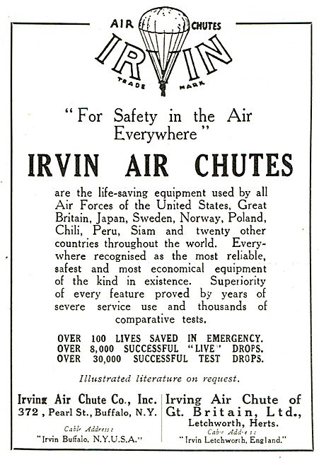 Irvin Air Chutes Used By All The Major Air Forces                