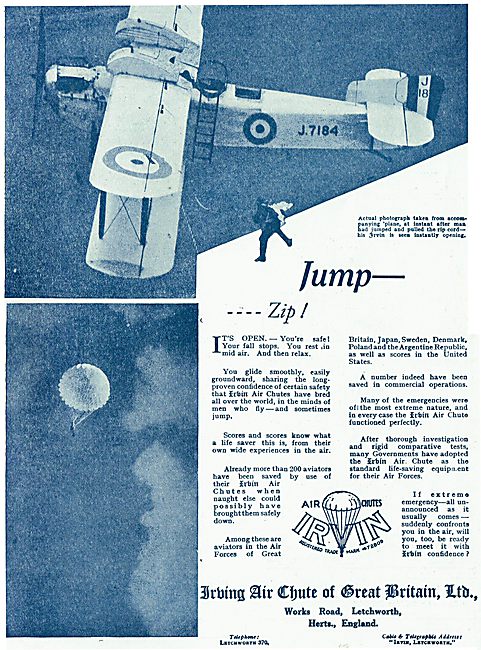 Jump - Zip!  Irvin Air Chutes                                    