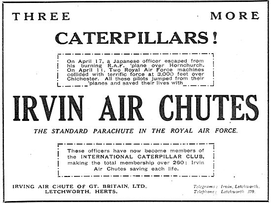 Three Caterpillars More! - Irvin Air Chute                       