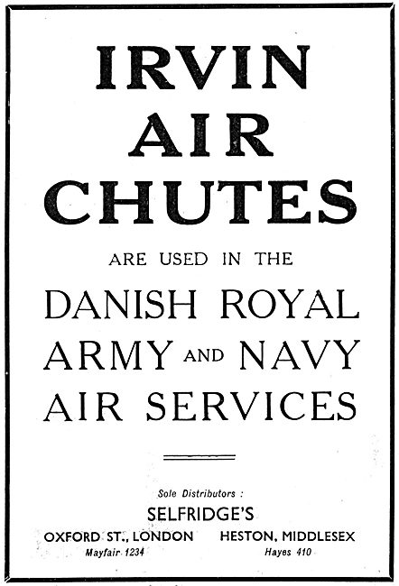 Irvin Parachutes 1932                                            