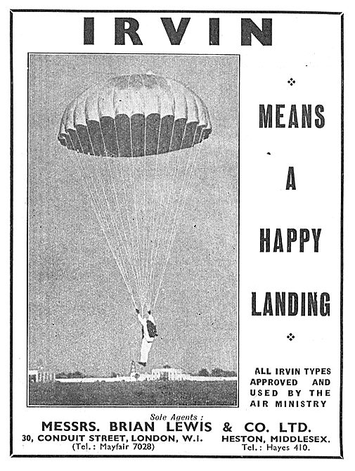 Irvin Air Chute Means A Happy Landing                            