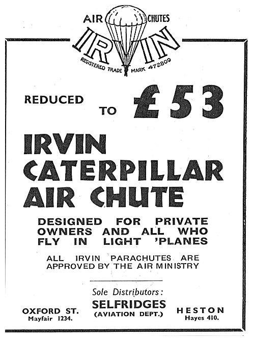 Irvin Caterpillar Air Chutes £53 At Selfridges                   