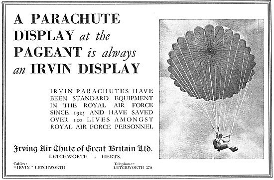 Irvin Parachutes On Display At Hendon                            