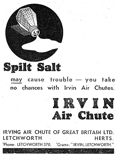 Irvin Air Chute: Superstitions Series: Spilt Salt                