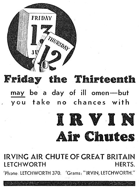Irvin Air Chute: Superstitions Series: Friday 13th               