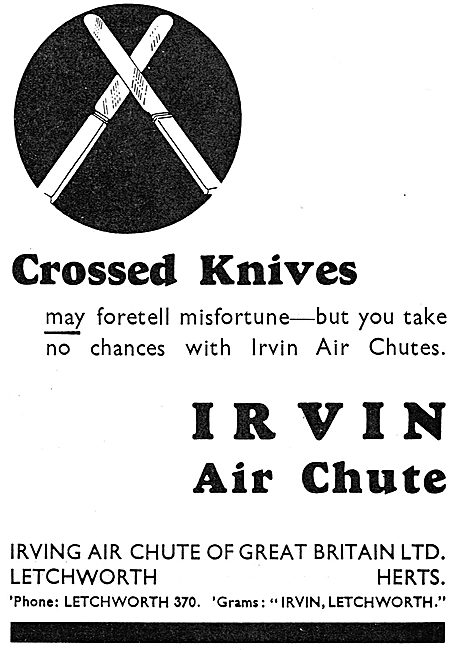 Irvin Air Chute: Superstitions Series: Crossed Knives            