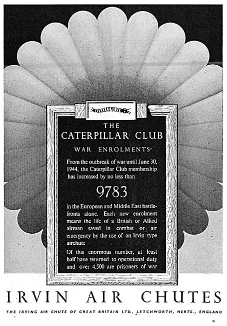 Irvin Air Chutes - Caterpillar Club War Enrolments               