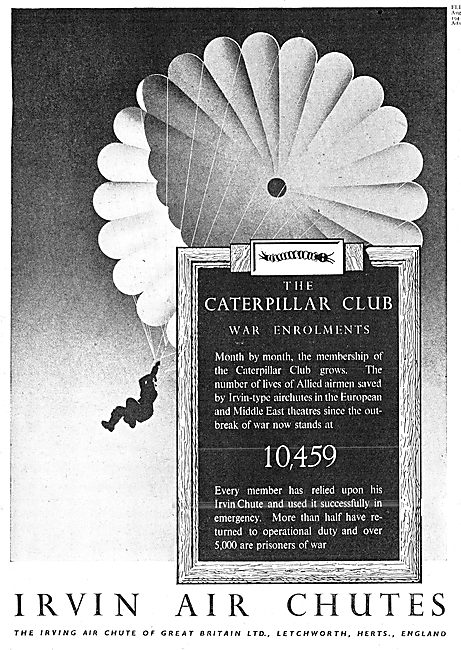 Irvin Air Chutes - Caterpillar Club War Enrolments               