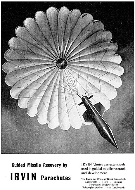 Irvin Missile Recovery Parachutes                                