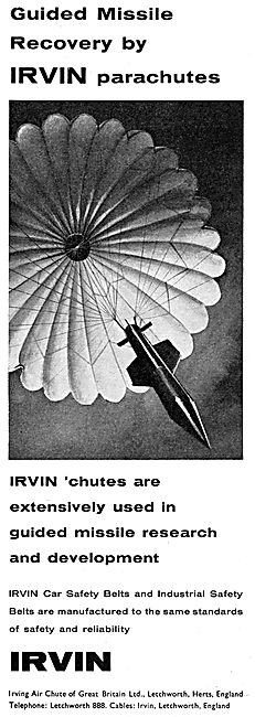 Irvin Guided Missile Recovery Parachutes                         